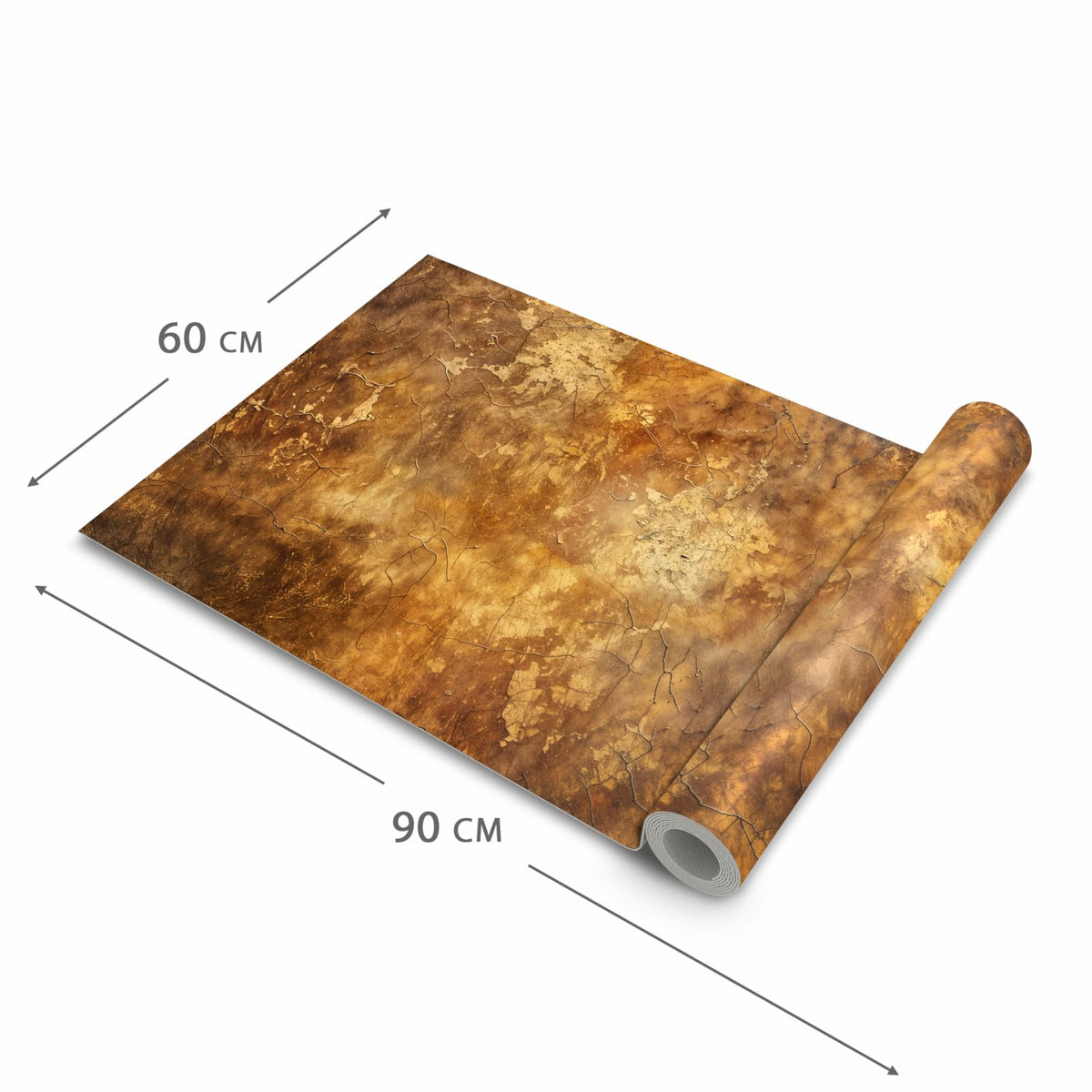 Flacher rutschfester Küchenläufer mit Motiv Verwitterter Putz in der Grösse 80x200 cm