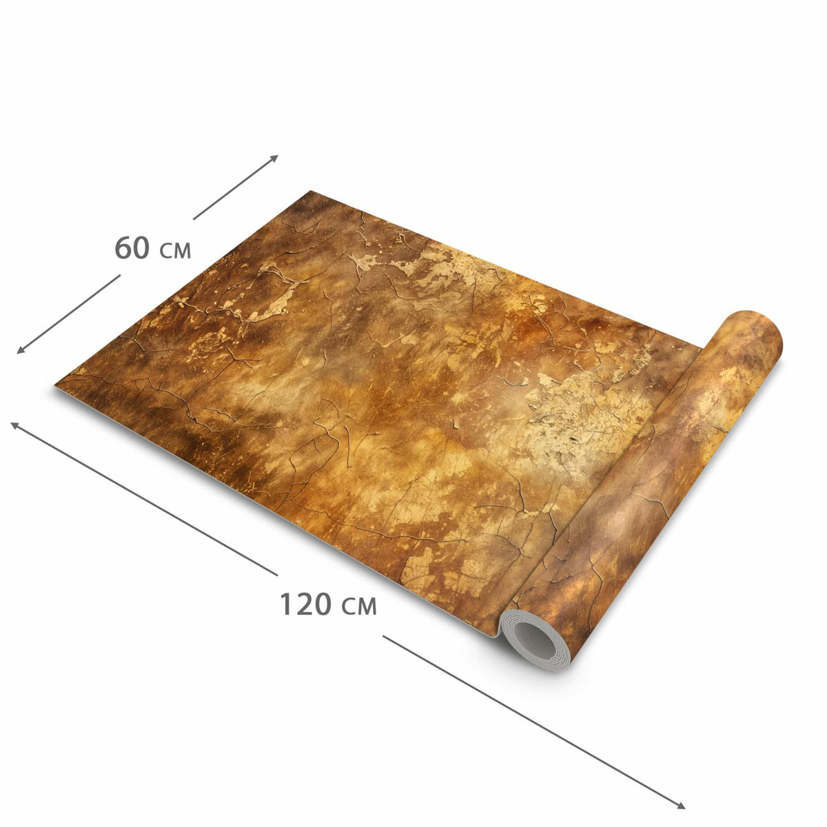 Waschbarer Küchenteppich mit Motiv Verwitterter Putz in der Grösse 80x200 cm für Trittkomfort
