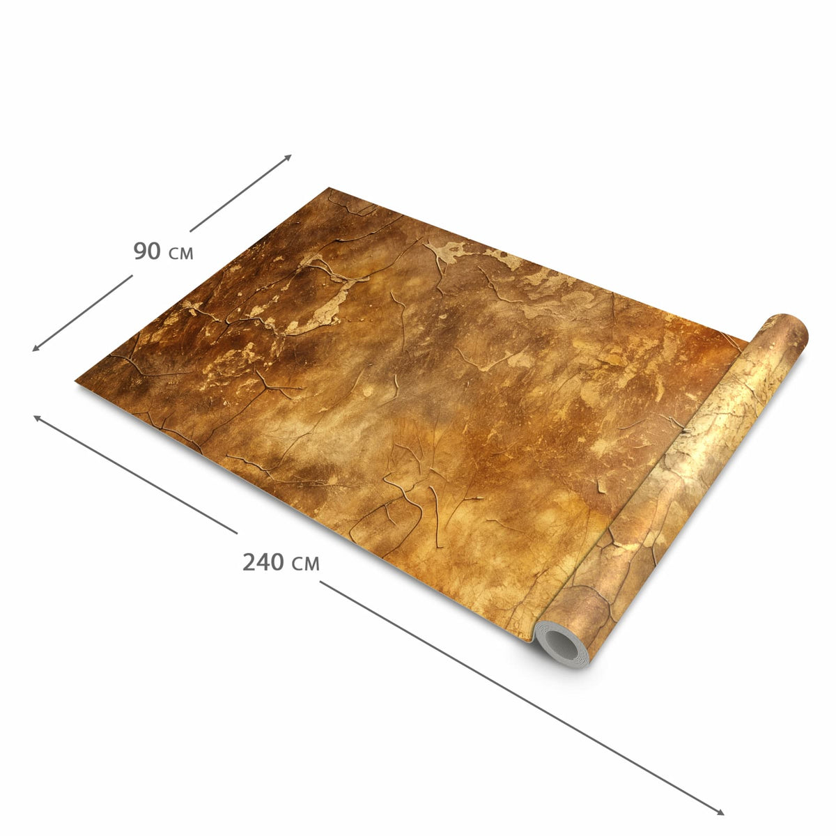 Hygienischer moderner Küchenläufer mit Motiv Verwitterter Putz in der Grösse 80x200 cm