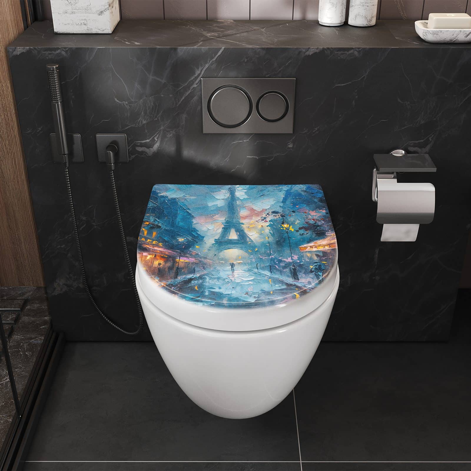 WC-Sitz mit Absenkautomatik Pariser Nacht