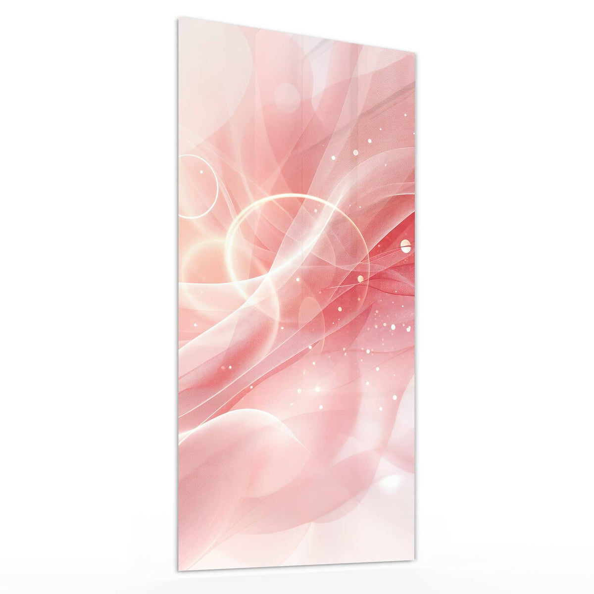 Glasbild Rosa Seidenwellen von der Seite, 4 mm Echtglas