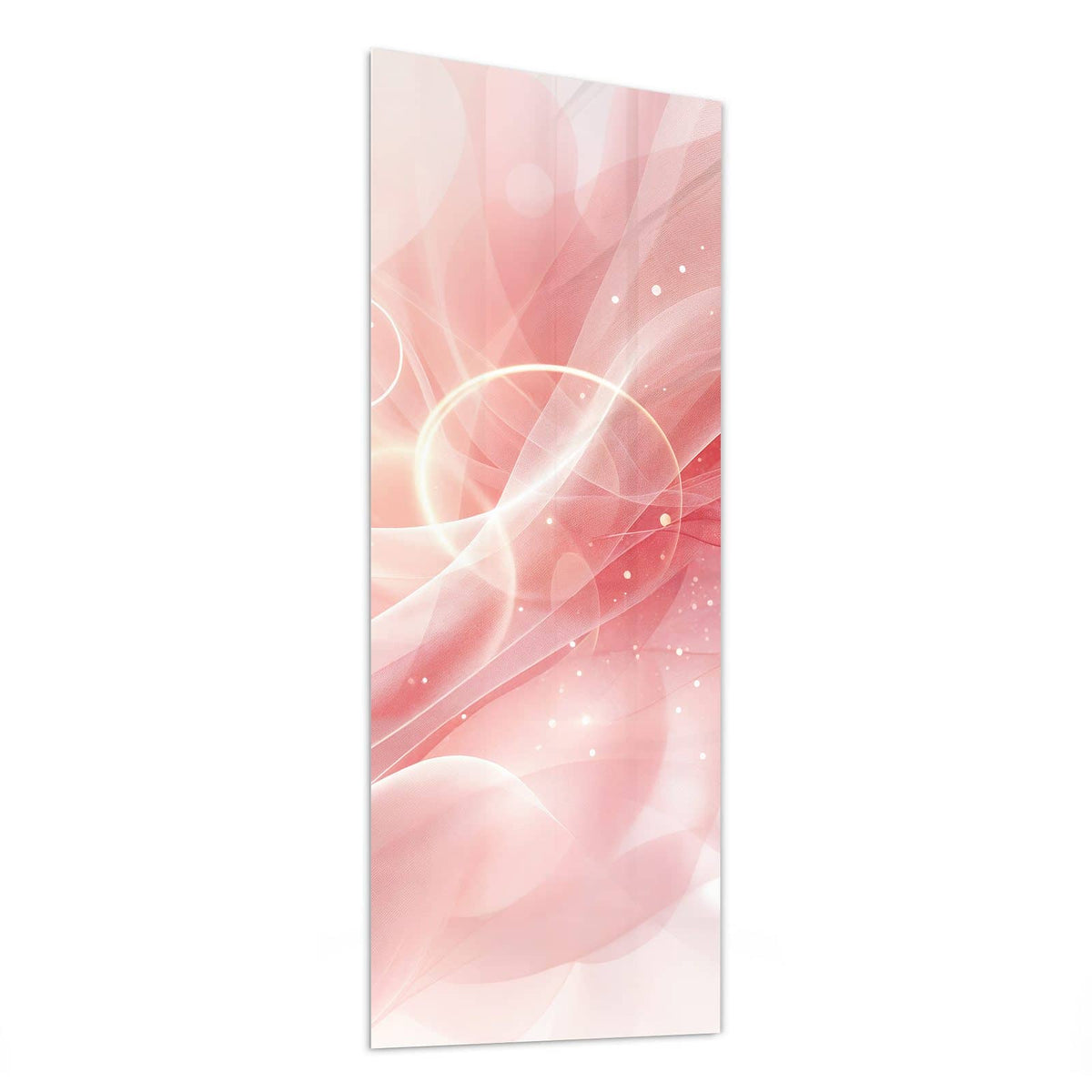 Glasbild Rosa Seidenwellen von der Seite, 4 mm Echtglas
