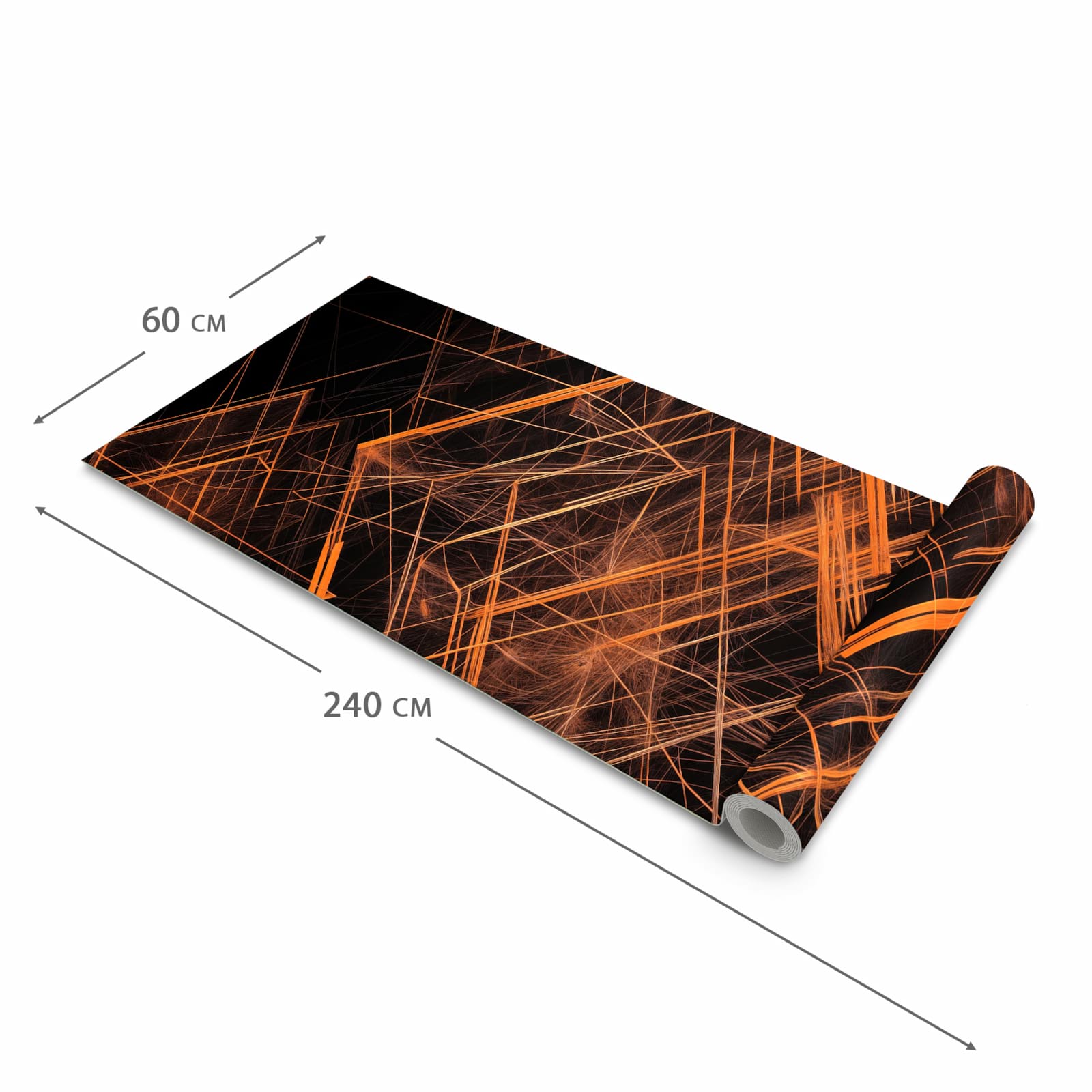 Langlebiger Teppichläufer für die Küche mit Motiv Muster des Geometrisches in der Grösse 60x90 cm