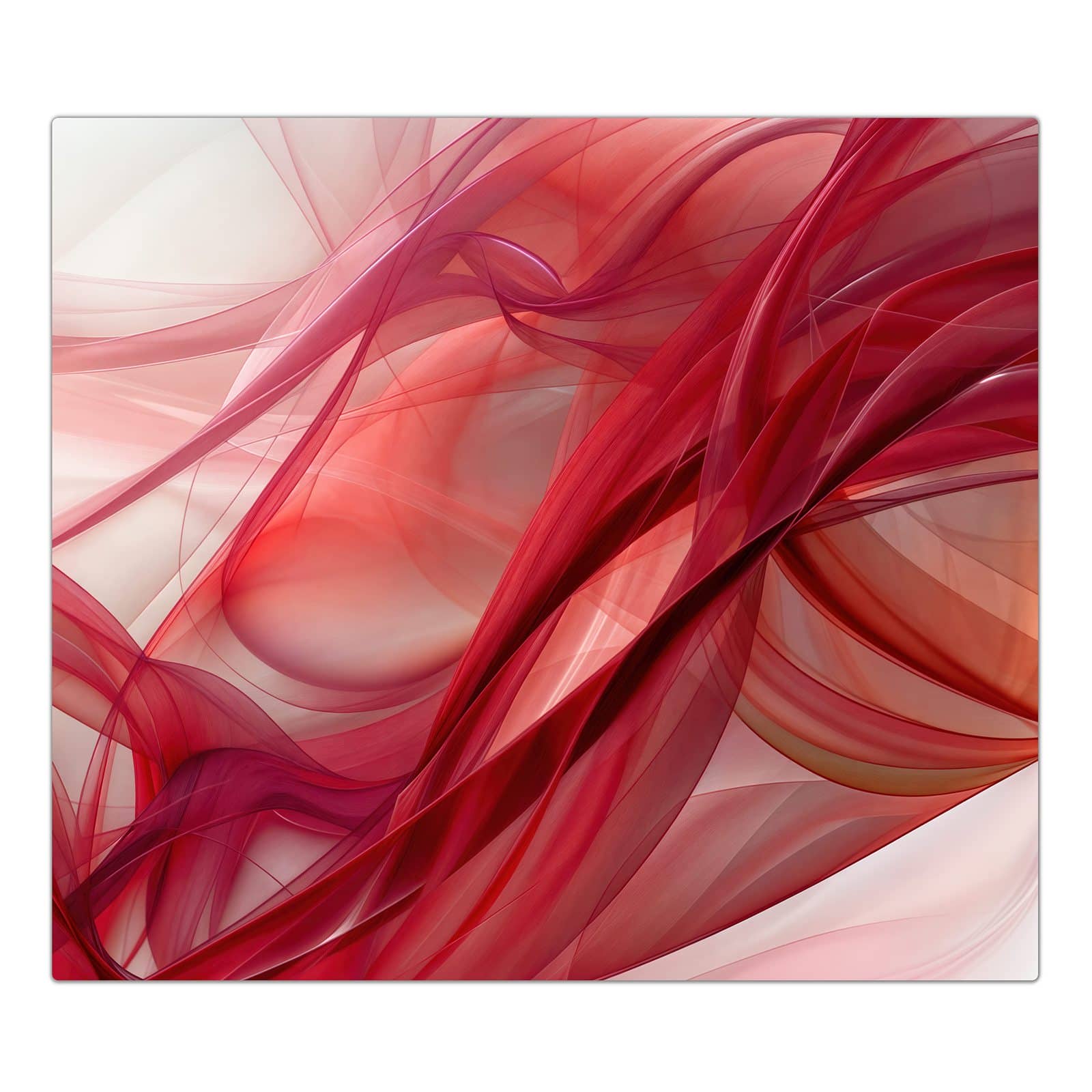 1-teilige Glasabdeckplatte für Ceranfeld mit Abstrakte Schleier-Motiv in der Frontansicht #grösse_1-Teilig (60x52cm)