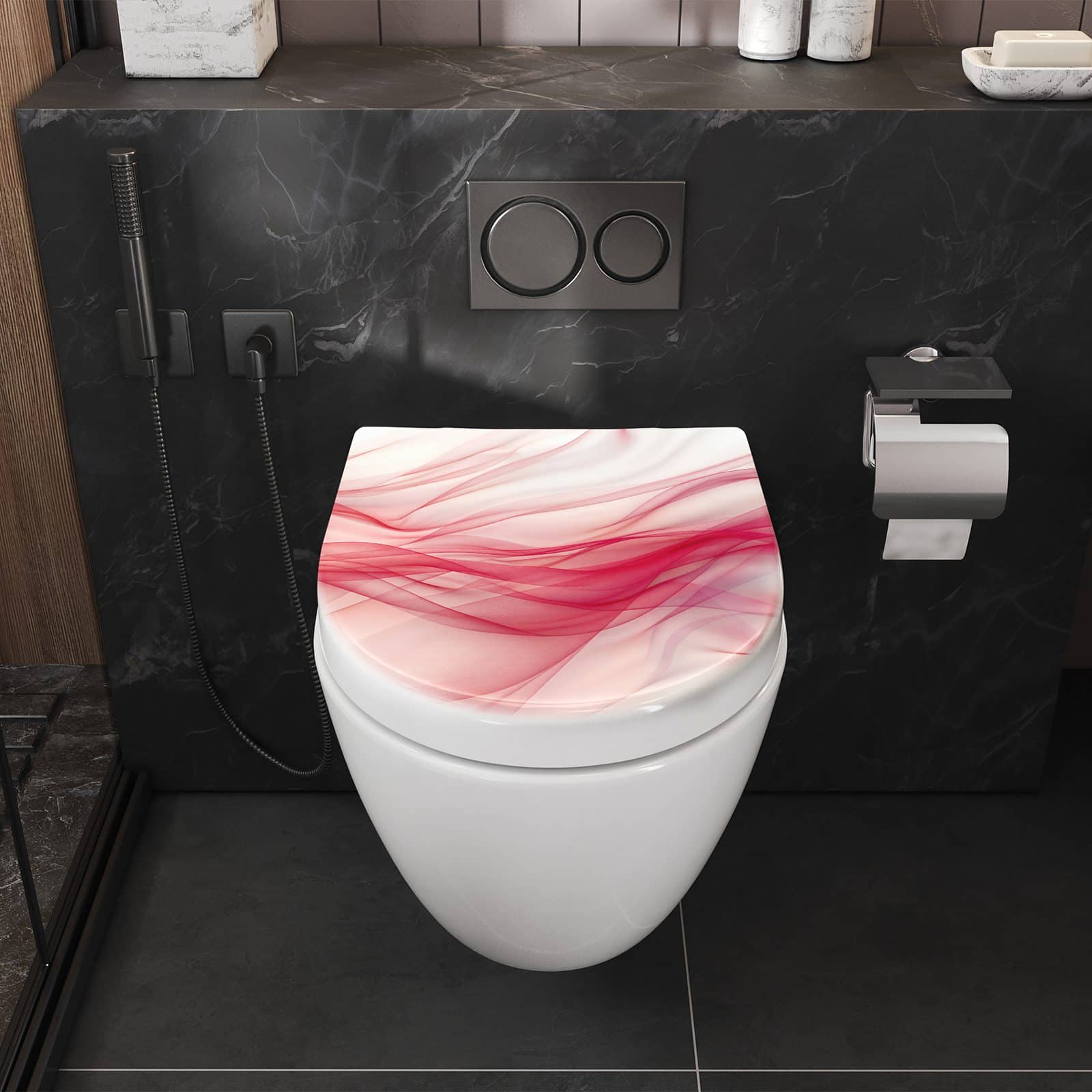 WC-Sitz mit Absenkautomatik Seidenschleier