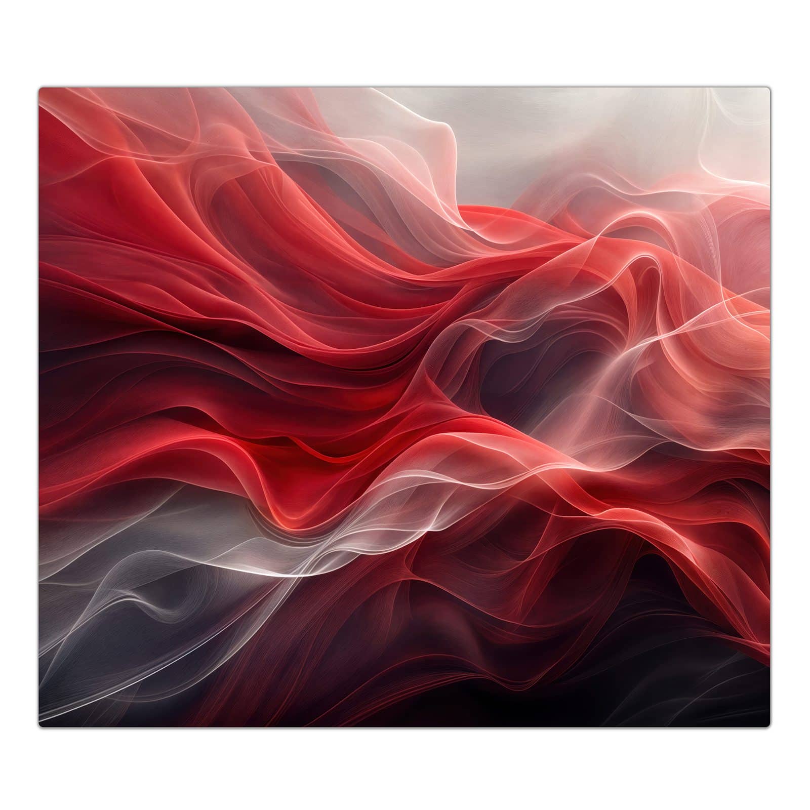 1-teilige Herdabdeckplatte mit Abstrakte & Wellen-Motiv in der Frontansicht #grösse_1-Teilig (60x52cm)