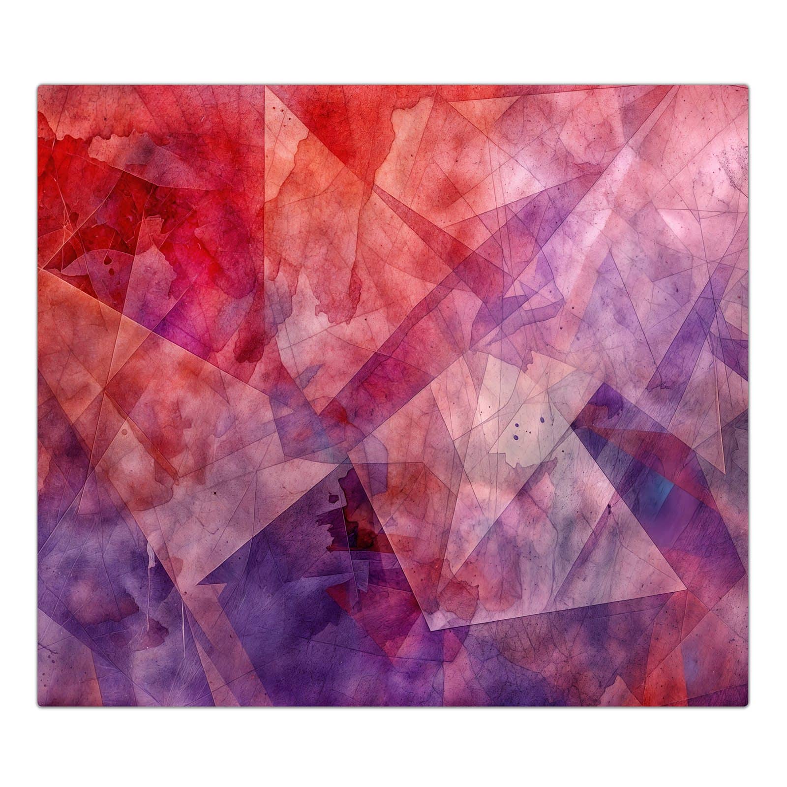 1-teilige Herdabdeckplatte aus Glas mit Abstrakte Kunstform-Motiv in der Frontansicht #grösse_1-Teilig (60x52cm)