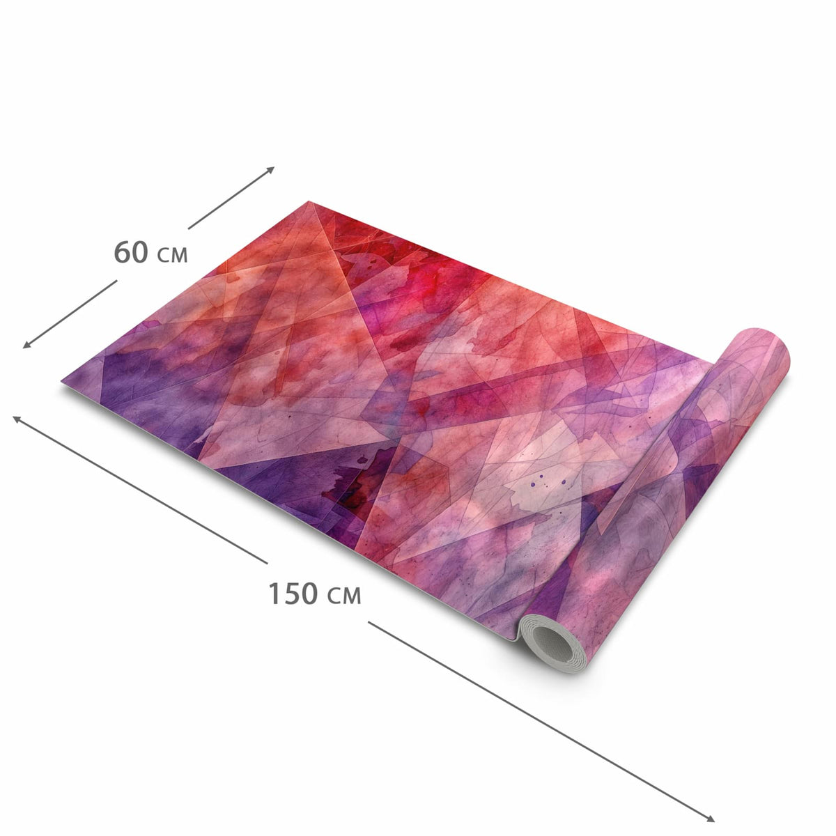 Waschbarer Küchenteppich mit Motiv Abstrakte Kunstform in der Größe 80x200 cm
