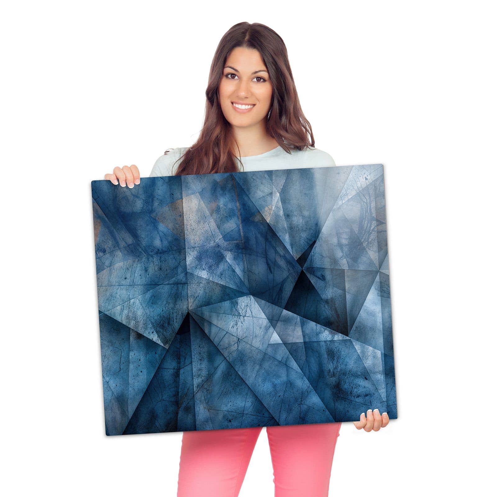 Ceranfeld Abdeckung mit Geometric Pattern-Motiv wird zur Größendarstellung gehalten