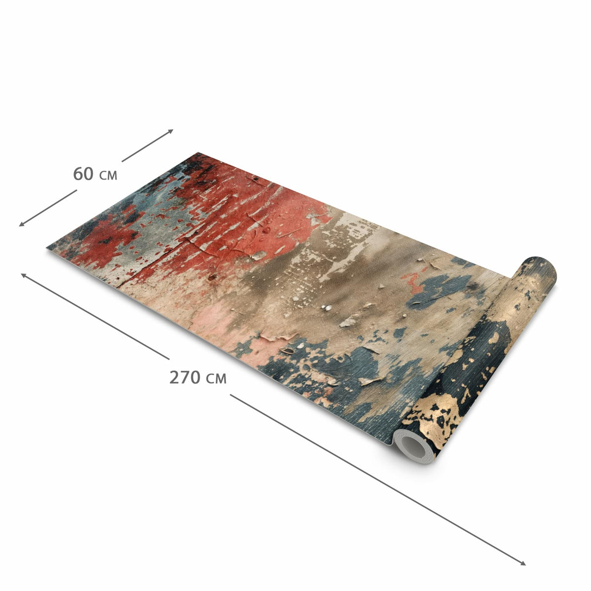 Küchenteppich mit Motiv Abblätternde Farbe in der Grösse 80x200 cm für Ordnung & Übersicht
