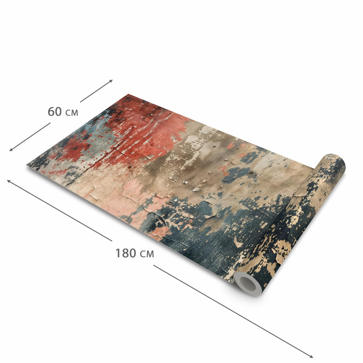 Feuchtigkeitsresistenter Bodenläufer mit Motiv Abblätternde Farbe in der Grösse 80x200 cm