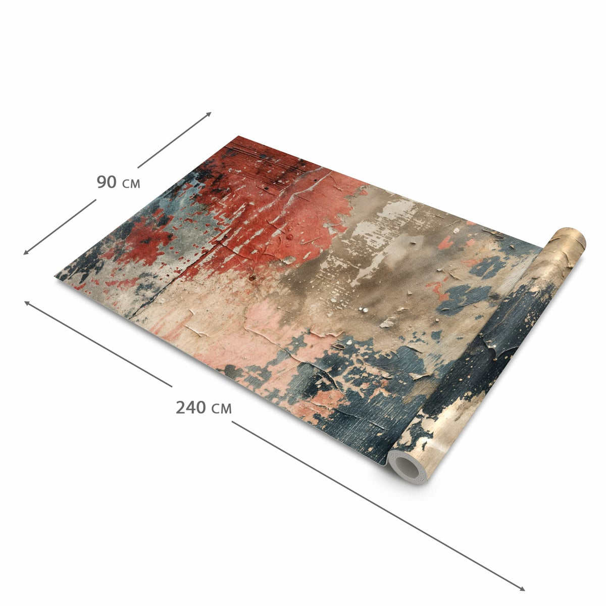 UV-beständiger rutschfester Küchenteppich mit Motiv Abblätternde Farbe in der Grösse 80x200 cm
