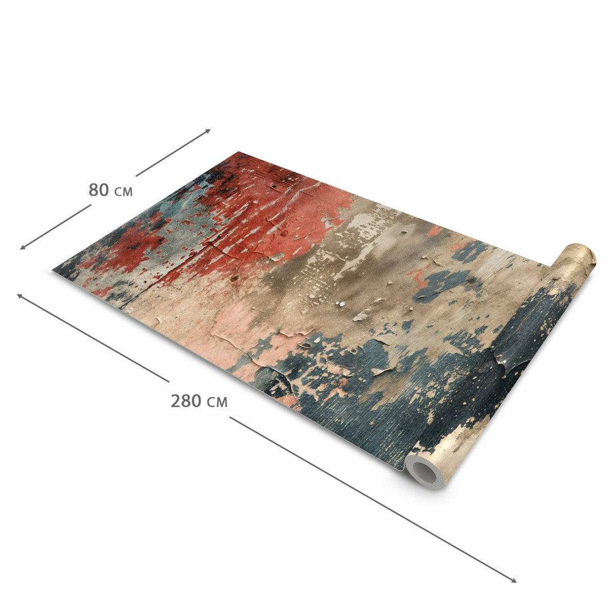 Zeitsparender waschbarer Küchenteppich mit Motiv Abblätternde Farbe in der Grösse 80x200 cm
