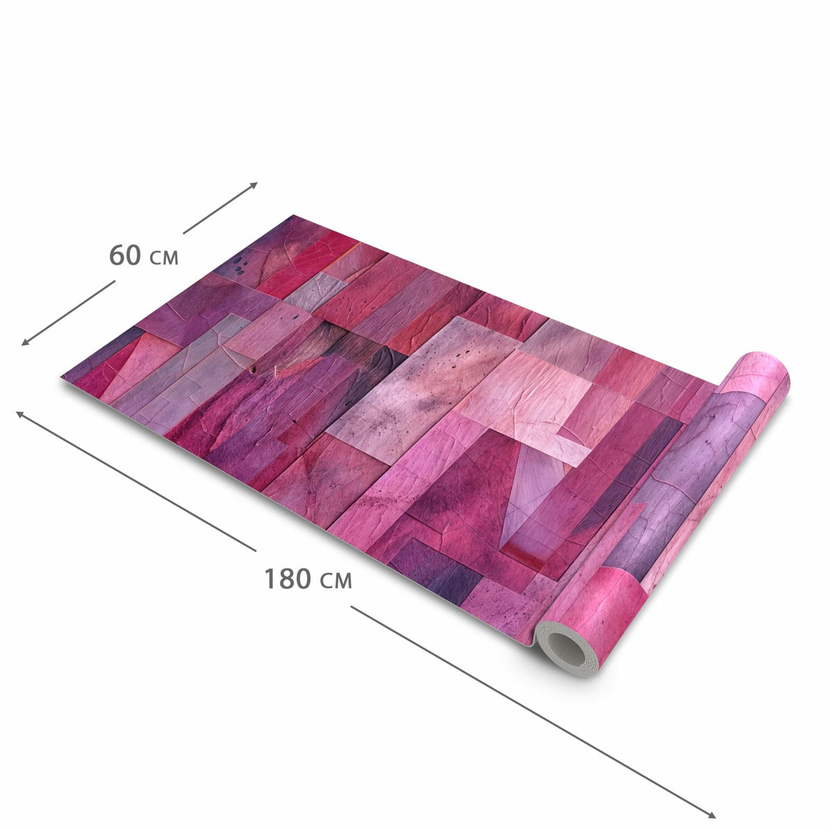 Geruchsneutraler Küchenläufer mit Motiv Abstrakte Blaetter in der Grösse 60x90 cm