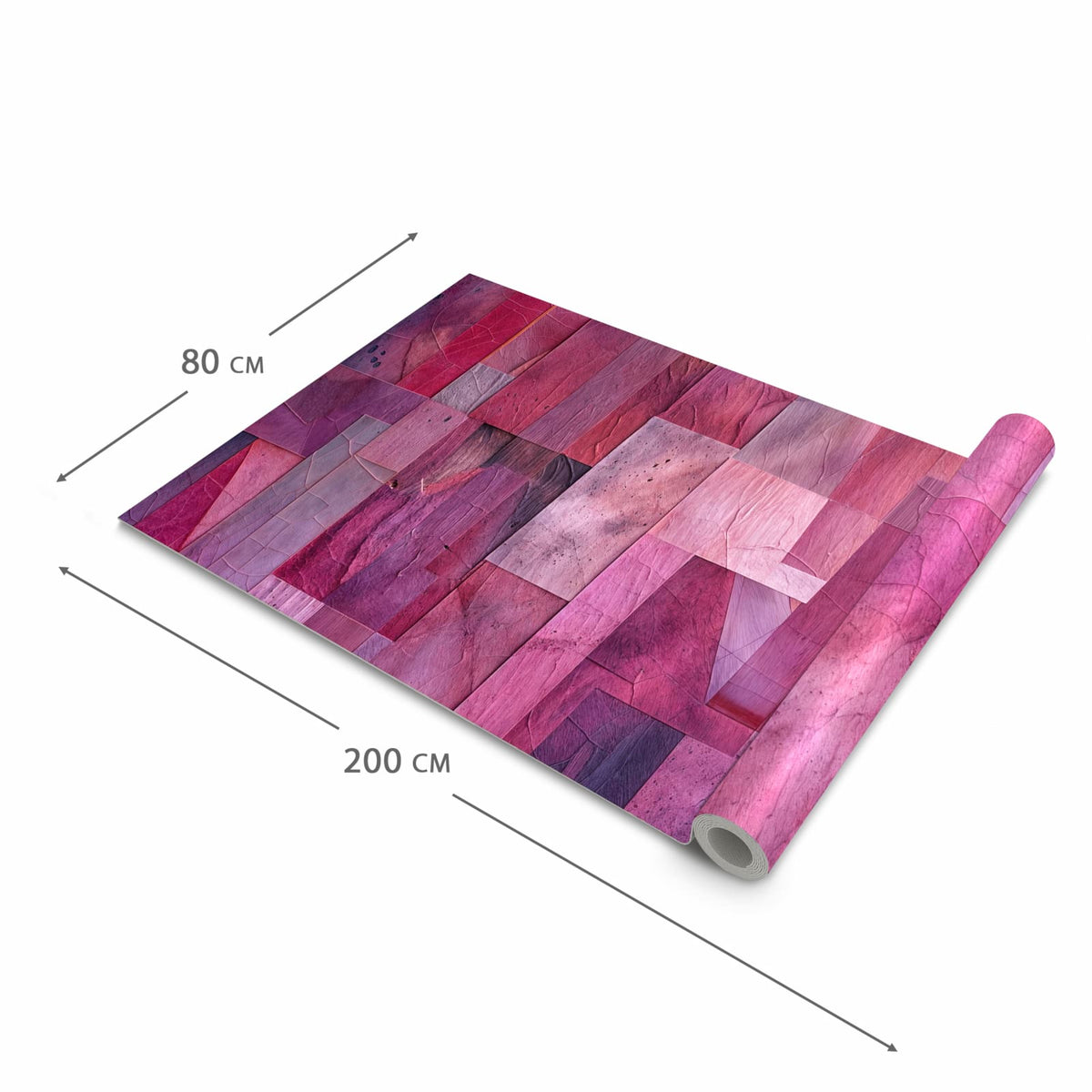 Rutschhemmender Läufer Eingangsbereich mit Motiv Abstrakte Blaetter in der Grösse 60x90 cm