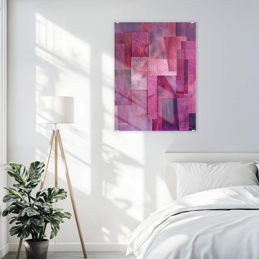 Maße Wandbild - Magenta Collage - Hochformat