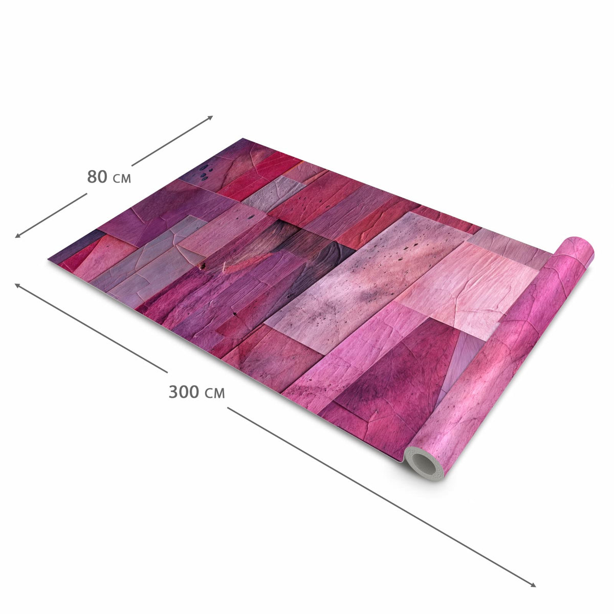Hygienischer rutschfester Teppich mit Motiv Abstrakte Blaetter in der Grösse 60x90 cm