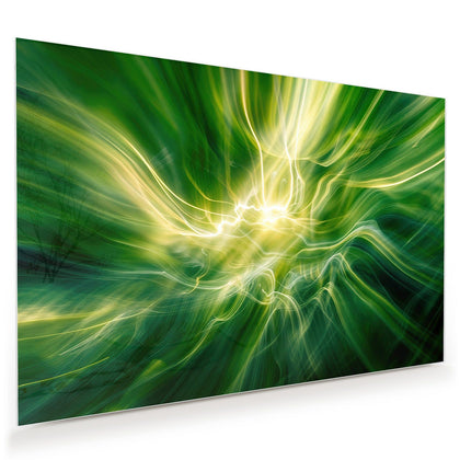 Wandbild mit dem Motiv Grüner Lichtwirbel