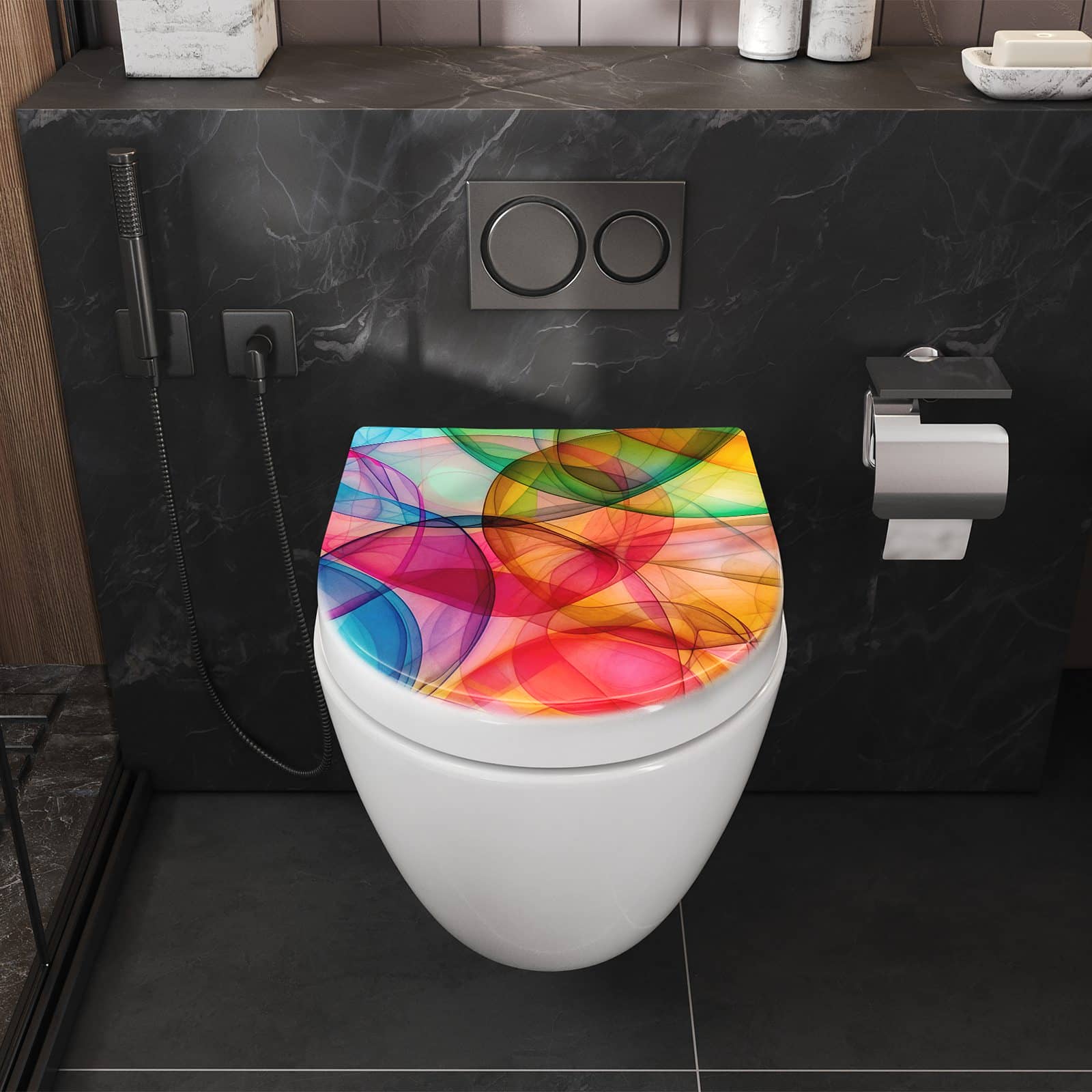 WC-Sitz mit Absenkautomatik Farbenpracht