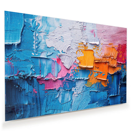 Wandbild mit dem Motiv Dicke Farbschichten