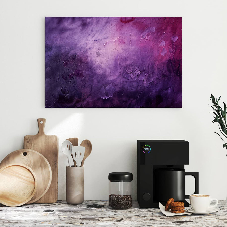 Maße Metall Magnettafel - Violetter Farbnebel