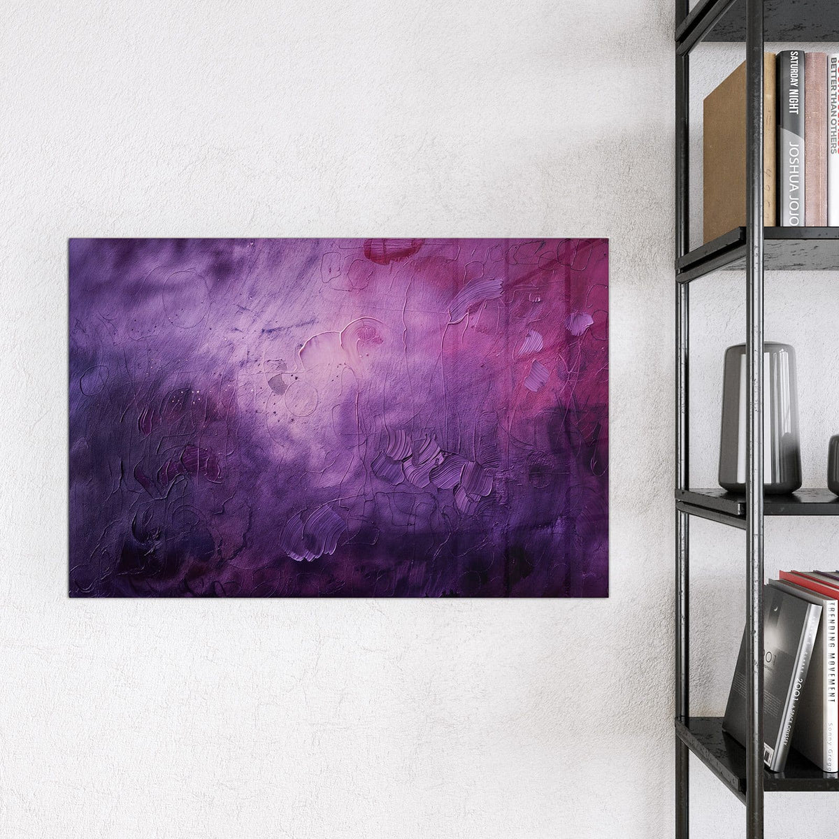 Magnettafel - Violetter Farbnebel – Violette Farbfläche mit Magenta
