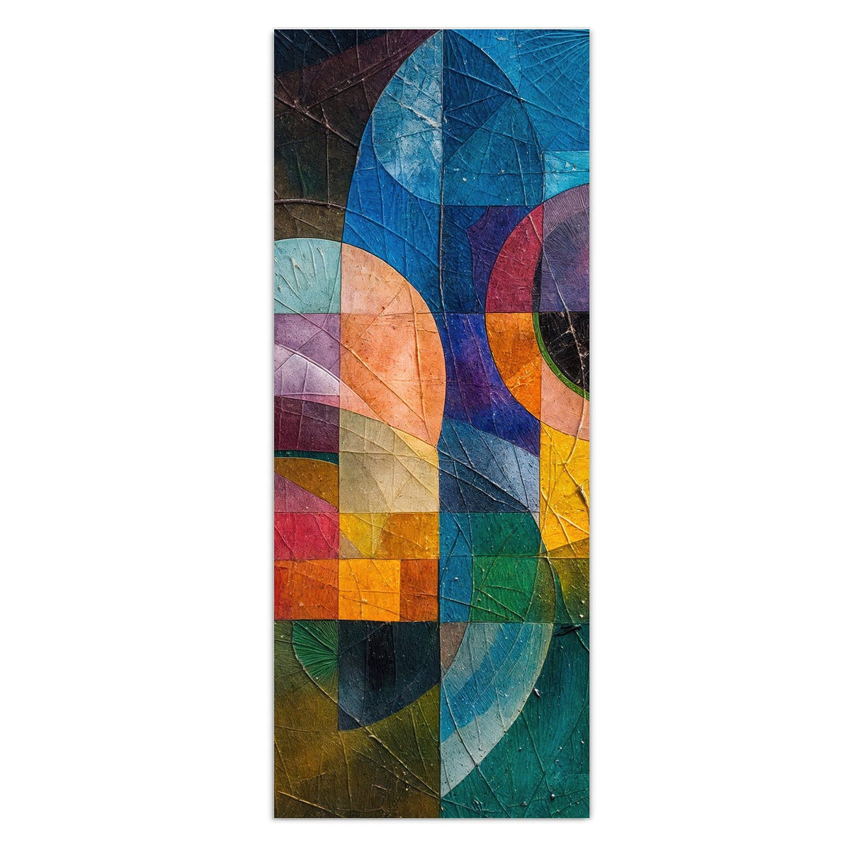 Wandbild - Kreise und Quadrate - Hochformat – Überlappende Kreise und Quadrate