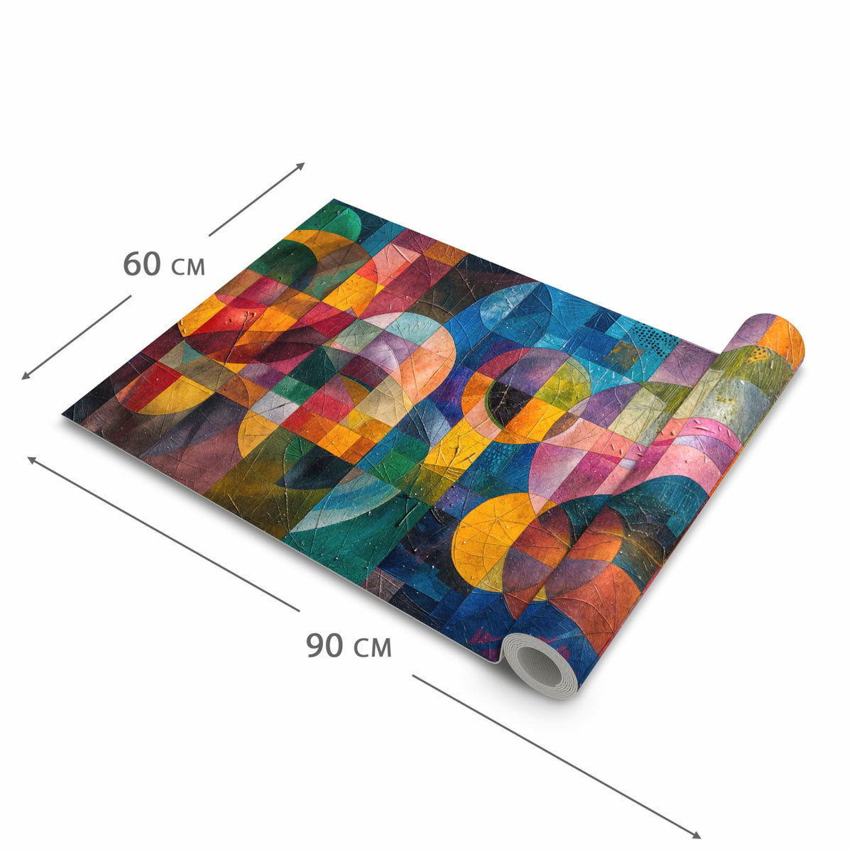 Waschbarer Küchenläufer nach Maß mit Motiv Farben von Abstrakte in der Größe 60x270 cm