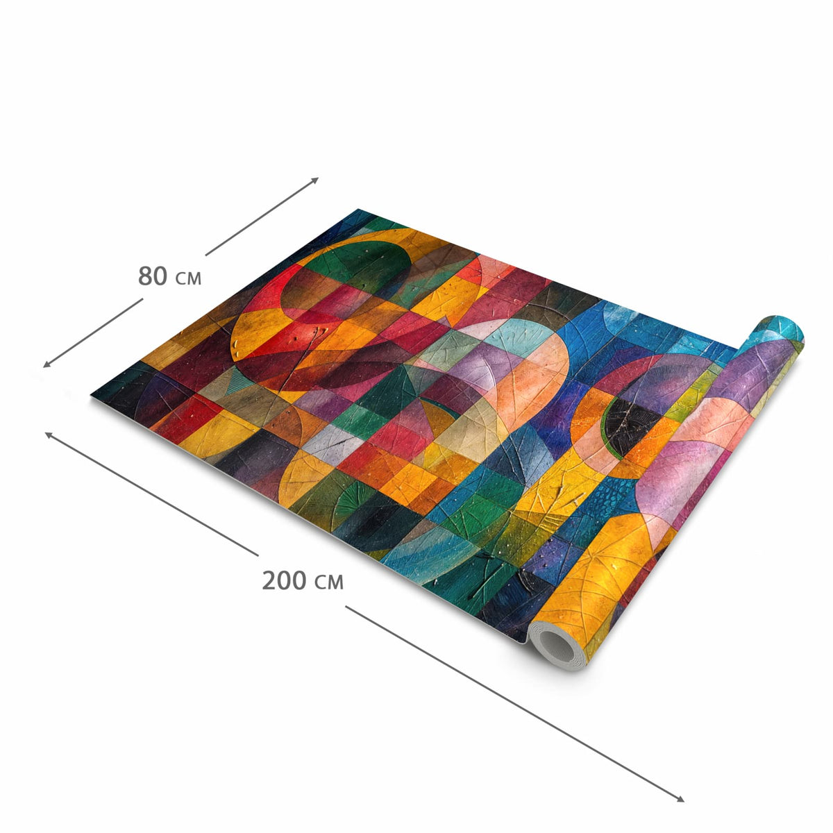Langlebiger waschbarer Küchenläufer mit Motiv Farben von Abstrakte in der Grösse 60x270 cm