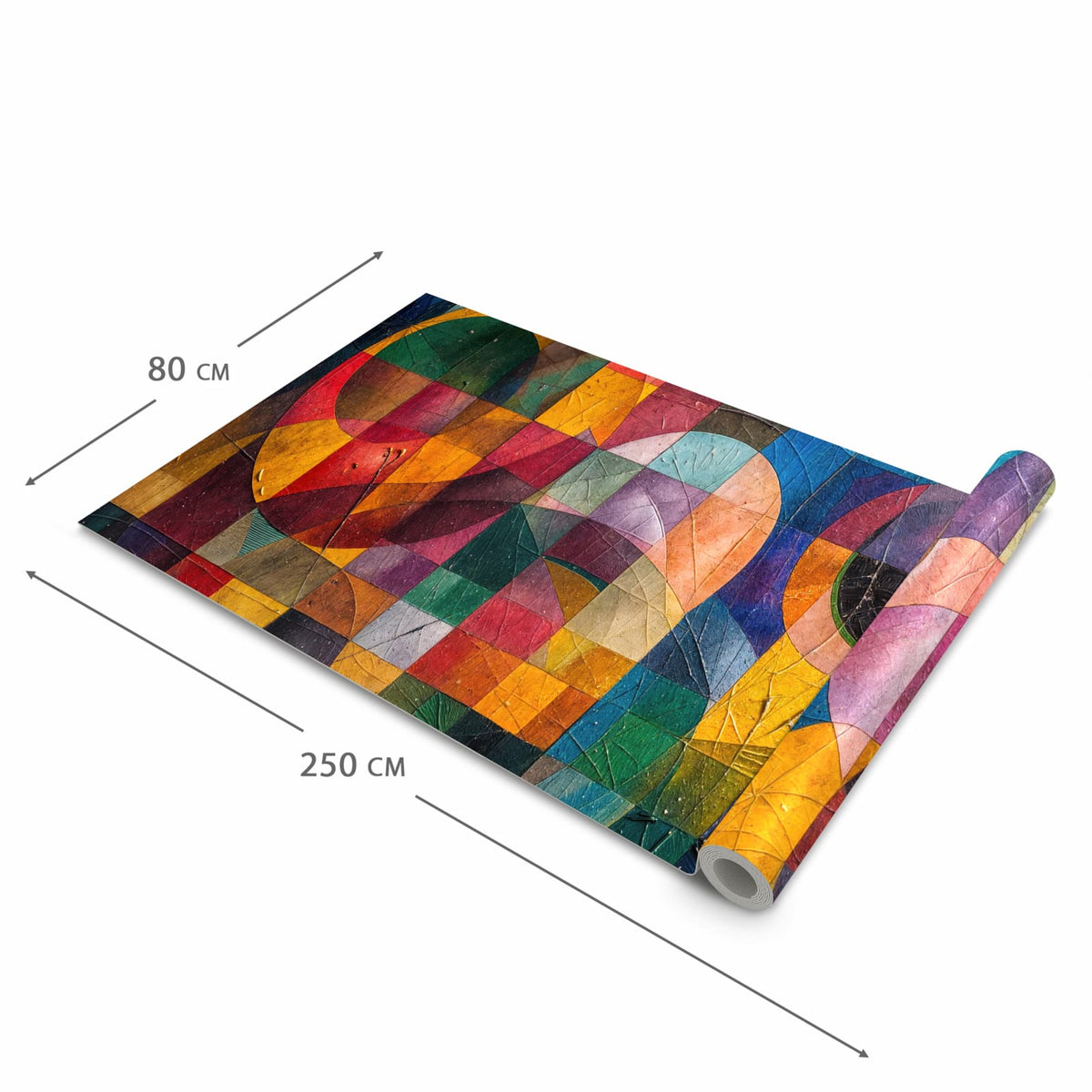 Rutschfester moderner Küchenläufer mit Motiv Farben von Abstrakte in der Grösse 60x270 cm