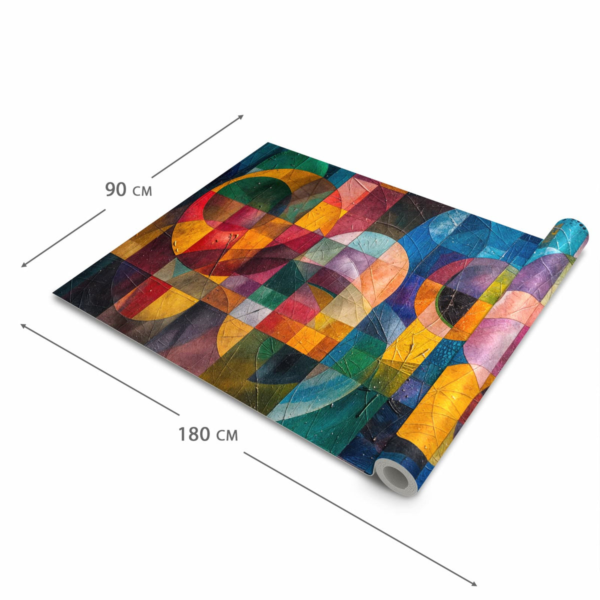 Ordnungsschaffender Küchenteppich mit Motiv Farben von Abstrakte in der Grösse 60x270 cm