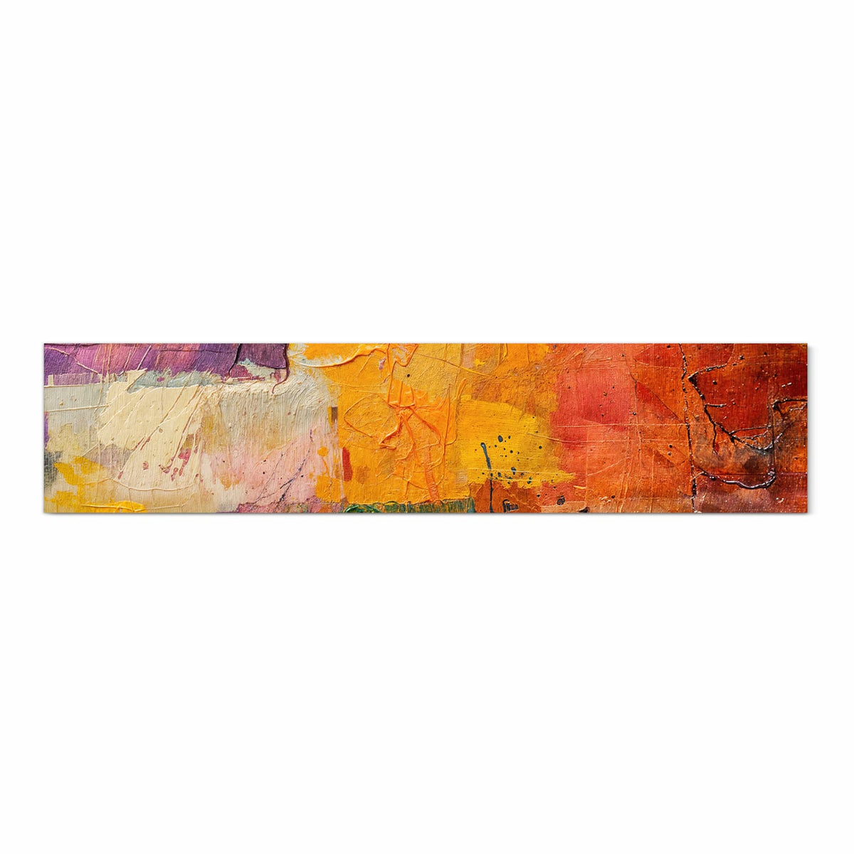 Küchenläufer Farbflächen in Gelb 60 × 270 cm, Motiv bildfüllend von oben