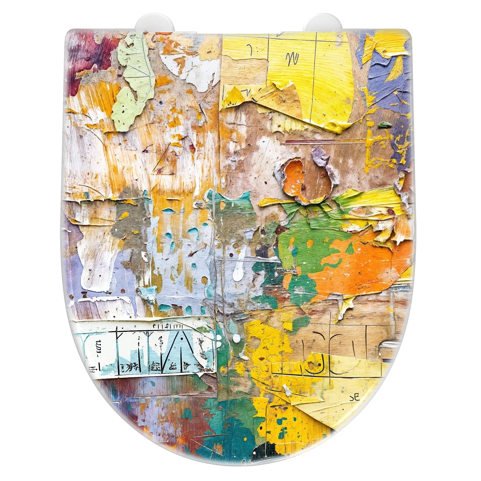 Stabile WC-Brille mit Motiv Abstrakte & Kunst in Perspektive von vorne