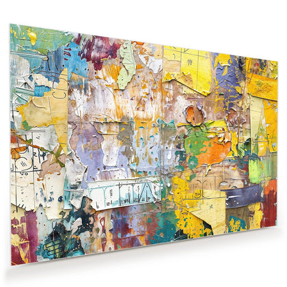 Wandbild mit dem Motiv Abgerissene Plakate