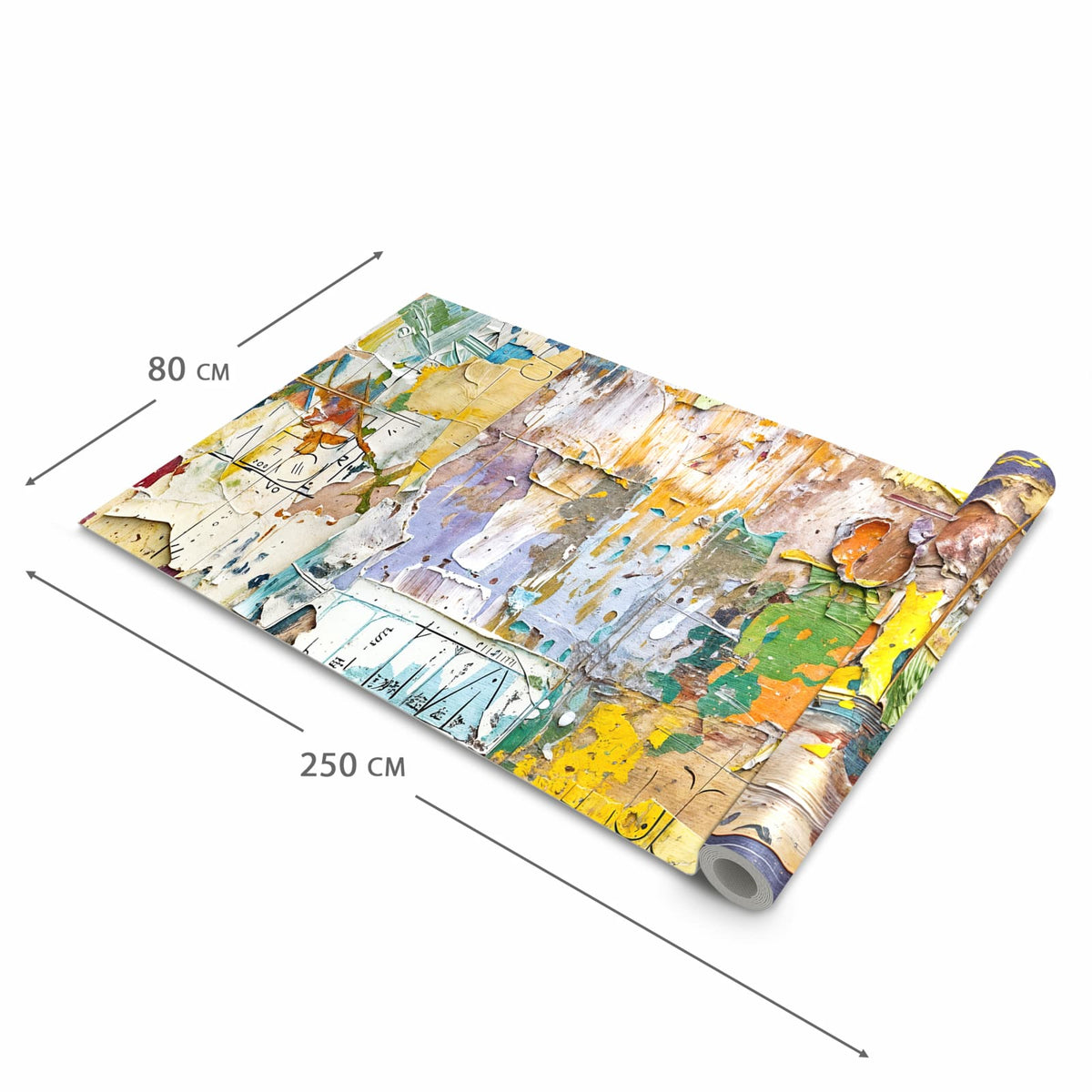 Langlebiger Küchenvorleger mit Motiv Abstrakte Kunst in der Grösse 60x180 cm