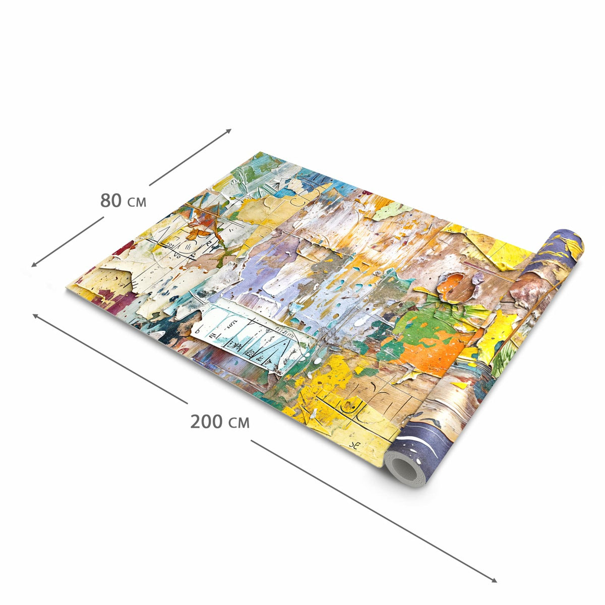 Geruchsneutraler Küchenteppich mit Motiv Abstrakte Kunst in der Grösse 60x180 cm