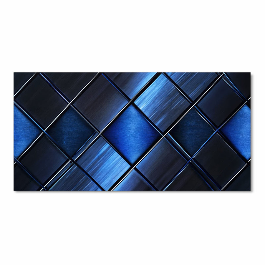 Maße Küchenläufer - Metallkacheln in Blau