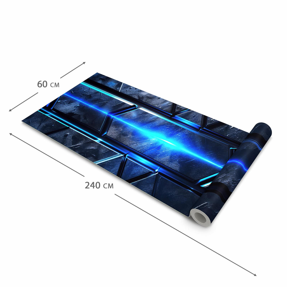 Geruchsneutraler Küchenläufer mit Motiv Futuristisches Design in der Grösse 60x120 cm