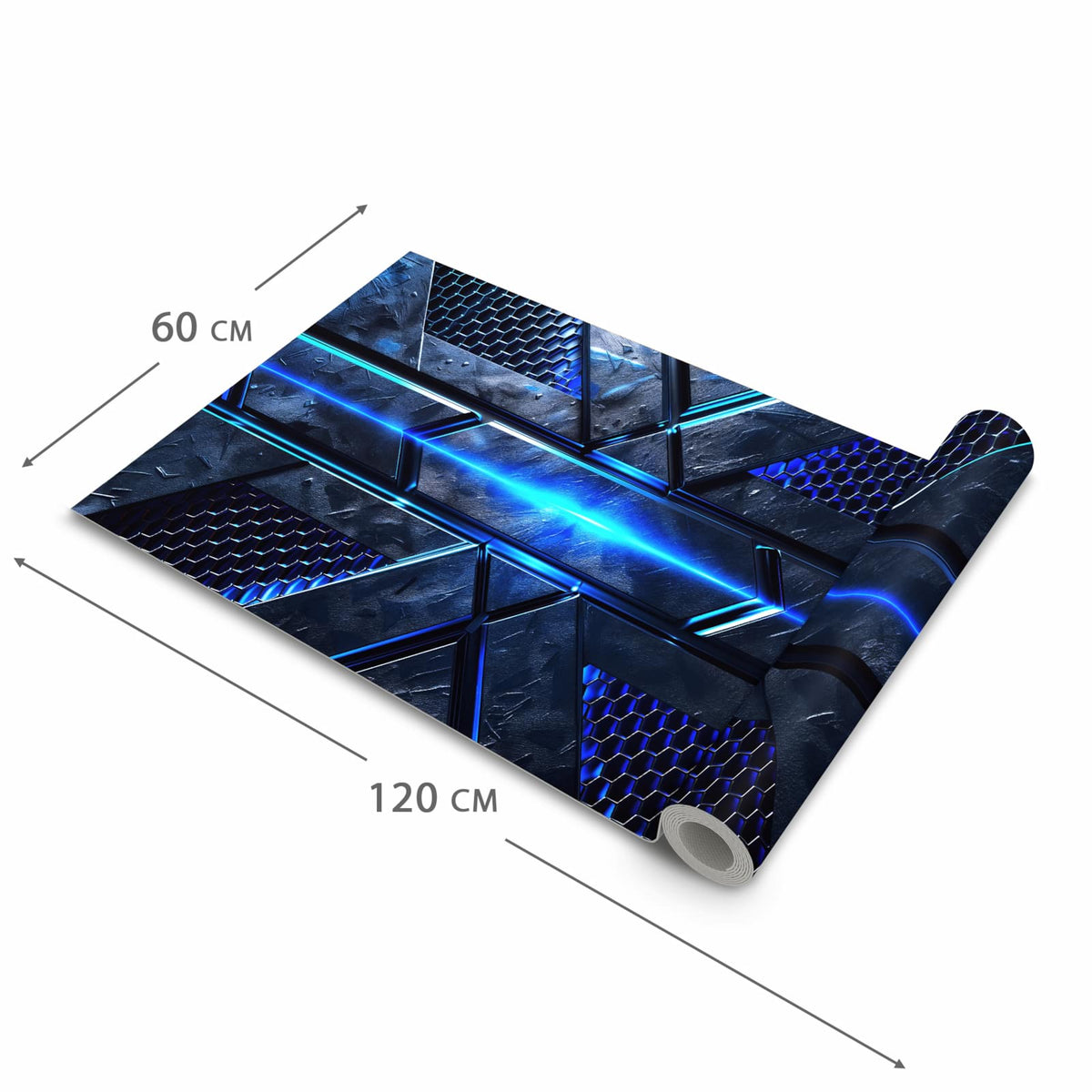 Wasserabweisender Küchenteppich mit Motiv Futuristisches Design in der Grösse 60x120 cm