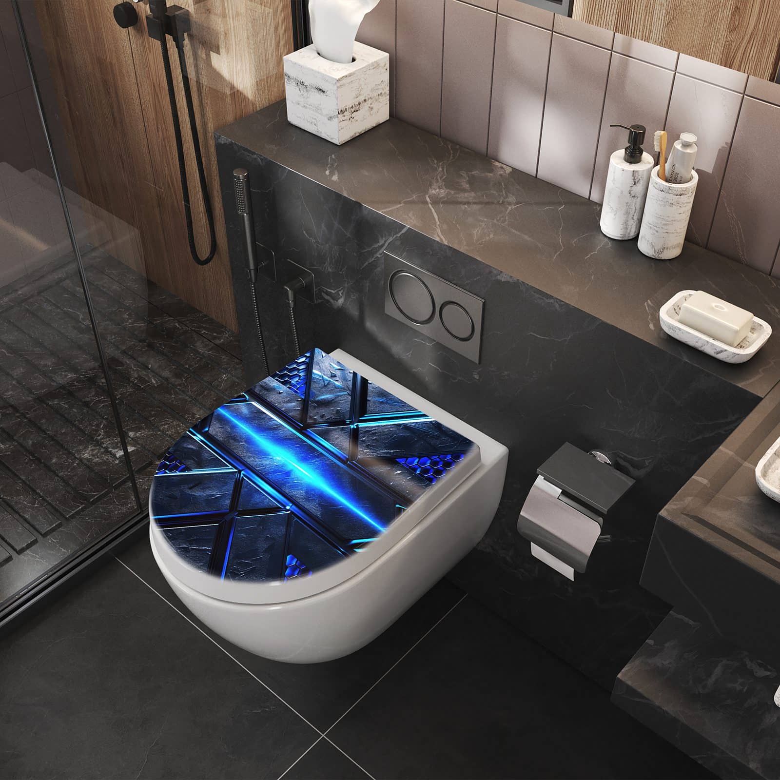 WC-Sitz mit Absenkautomatik Futuristisches Design