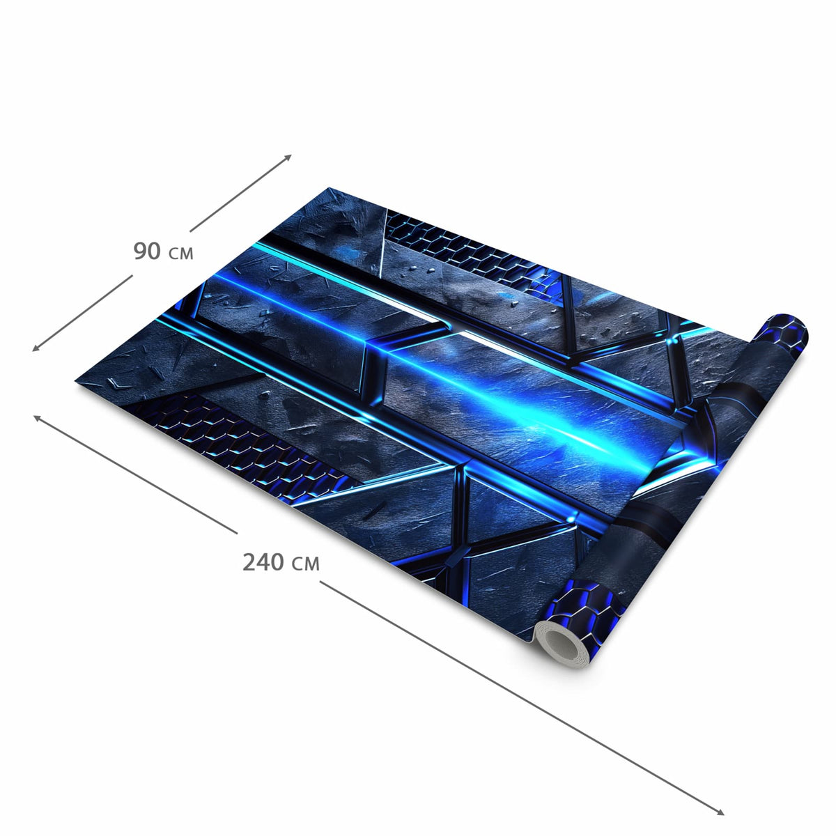 Strapazierfähiger waschbarer Küchenläufer mit Motiv Futuristisches Design in der Grösse 60x150 cm