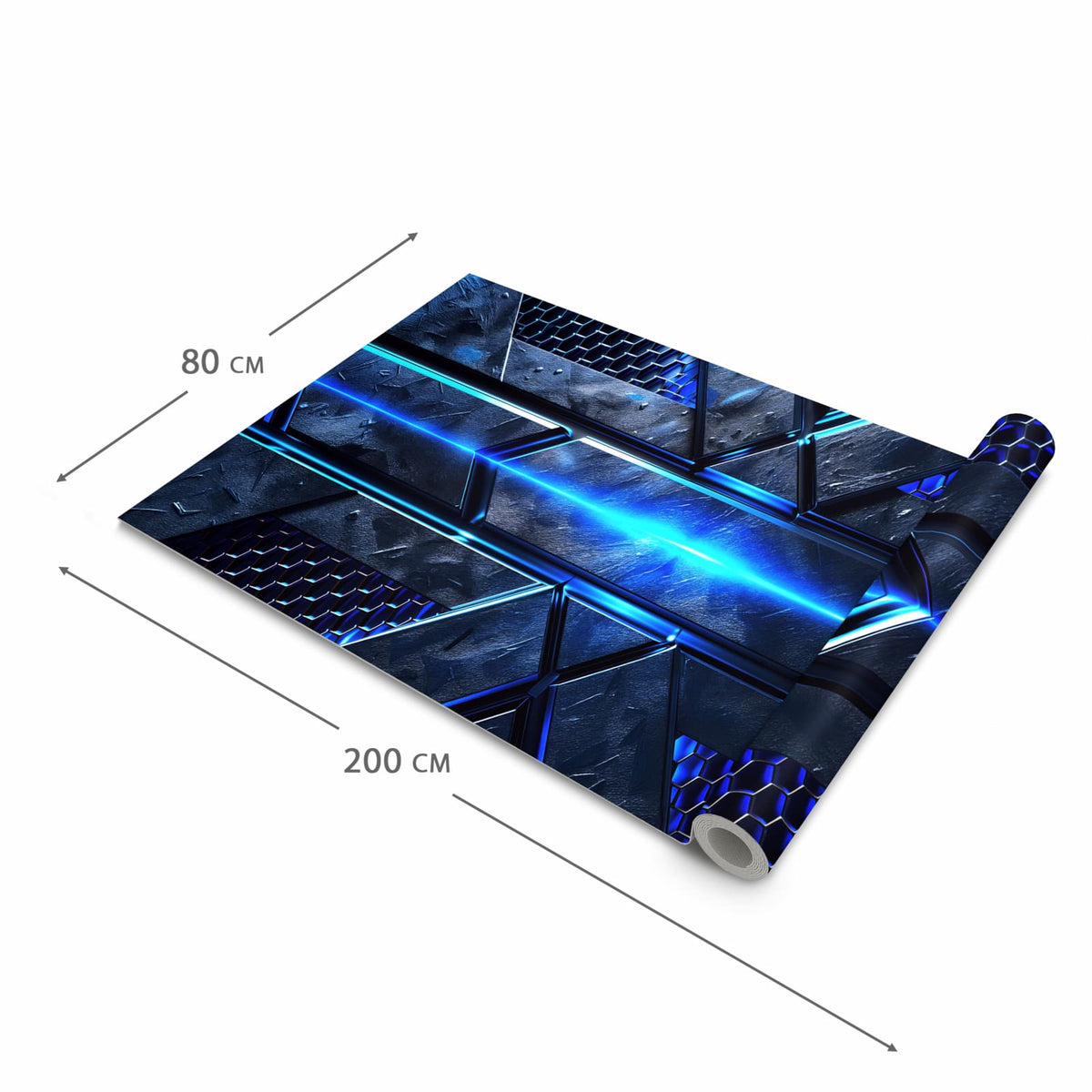 Komfortabler waschbarer Küchenteppich mit Motiv Futuristisches Design in der Grösse 60x150 cm