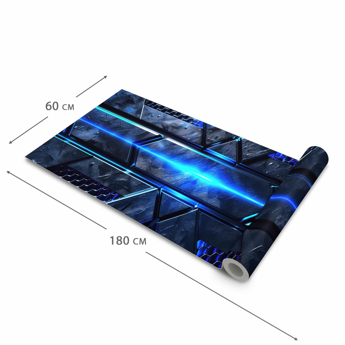 Schmutzabweisender Läufer für die Küche mit Motiv Futuristisches Design in der Grösse 60x120 cm