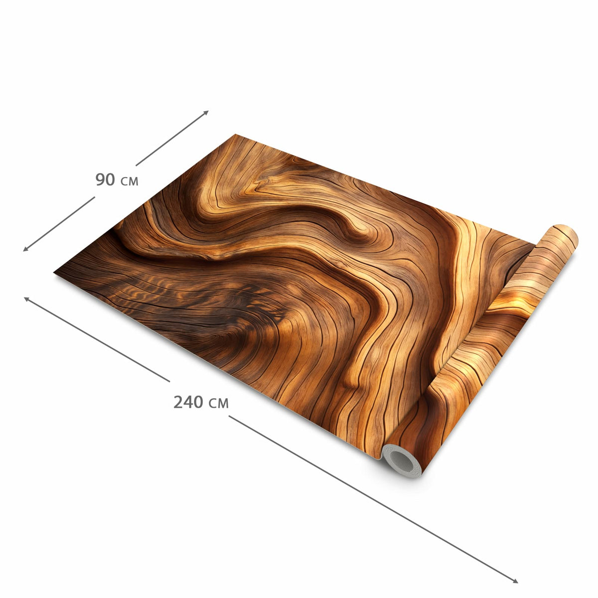 Komfortabler Küchenteppich mit Motiv Holzstruktur in der Grösse 60x120 cm