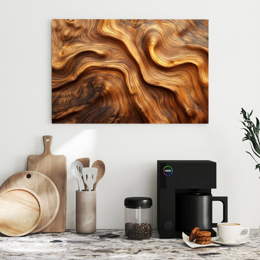 Maße Metall Magnettafel - Wellige Holzmaserung