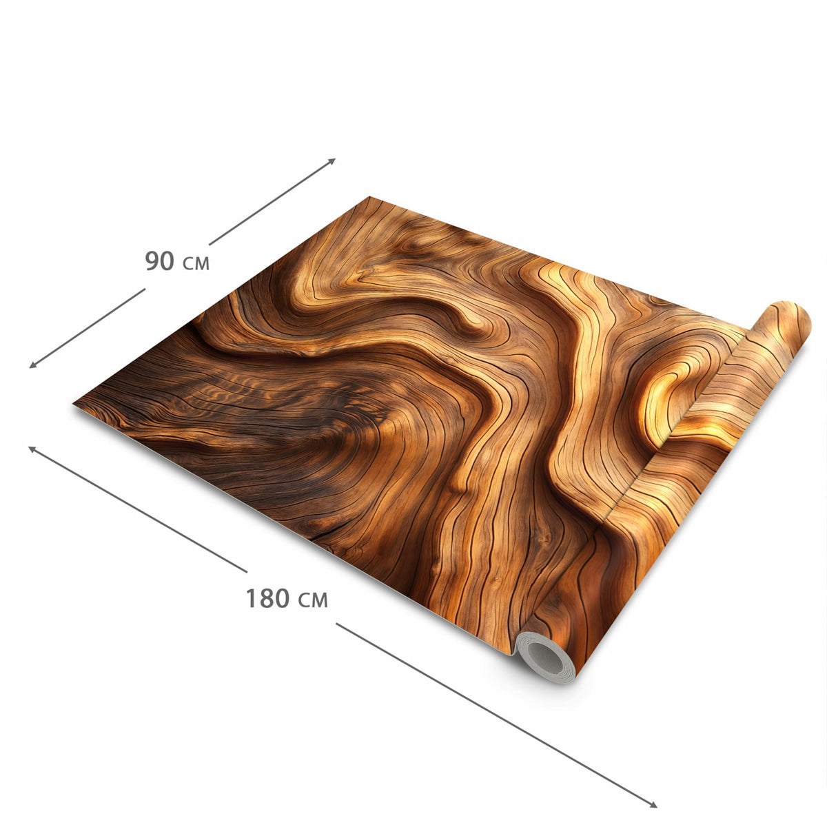 UV-beständiger Küchenteppich mit Motiv Holzstruktur in der Grösse 60x120 cm