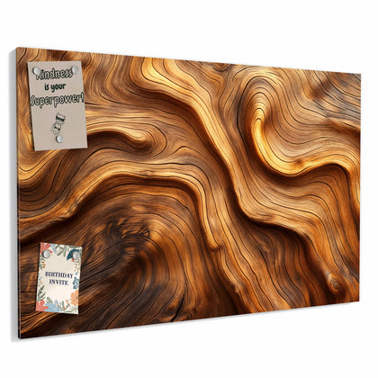 Metall Magnettafel mit dem Motiv Wellige Holzmaserung