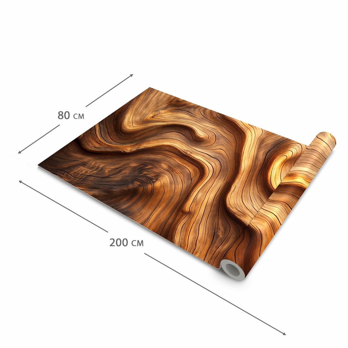 Küchenteppich mit Motiv Holzstruktur in der Grösse 60x120 cm für sichere Aufbewahrung