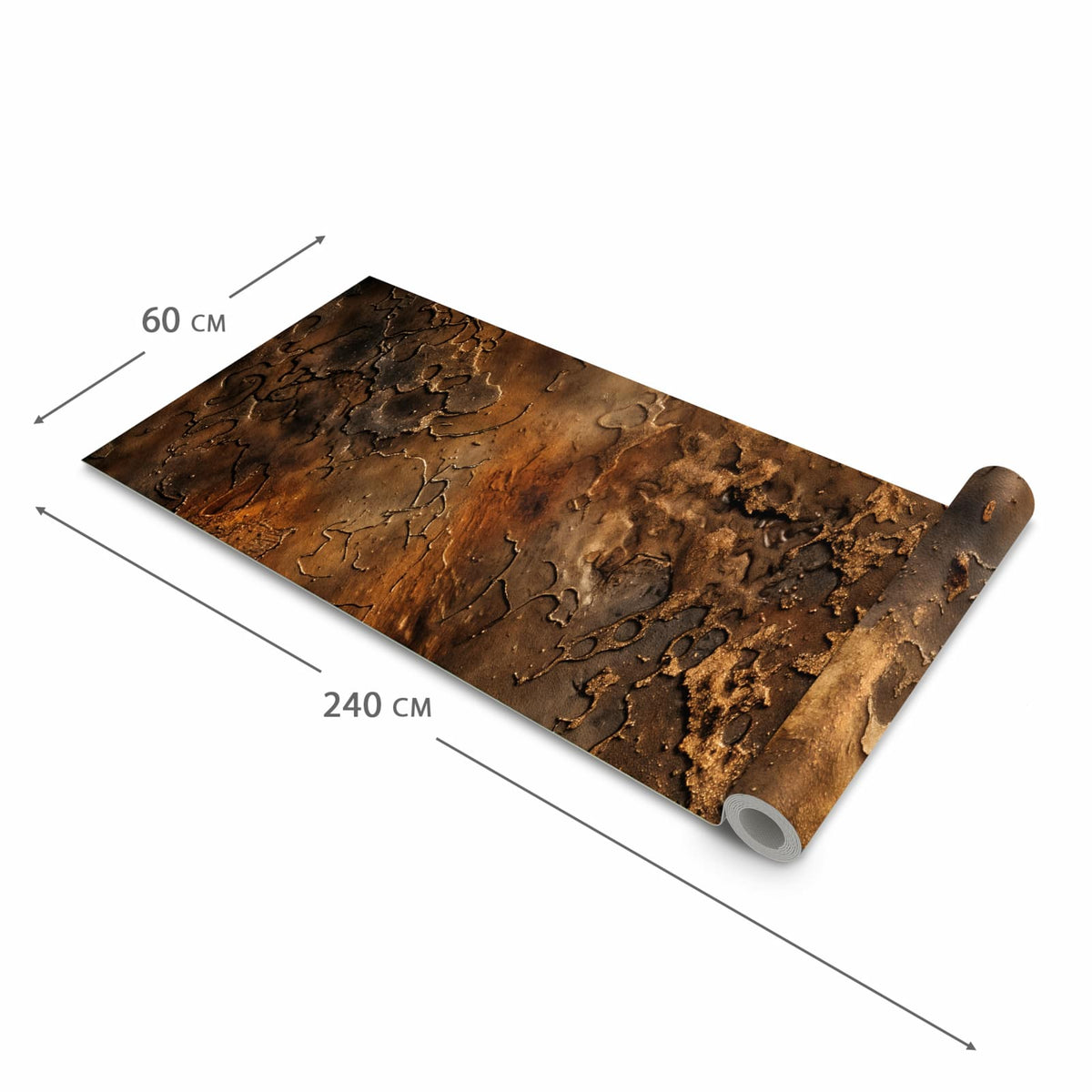 Waschbarer Küchenteppich mit Motiv Abstrakte Erde in der Grösse 90x240 cm für Ordnung