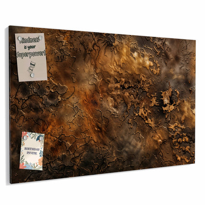 Metall Magnettafel mit dem Motiv Dunkle Bronzepatina